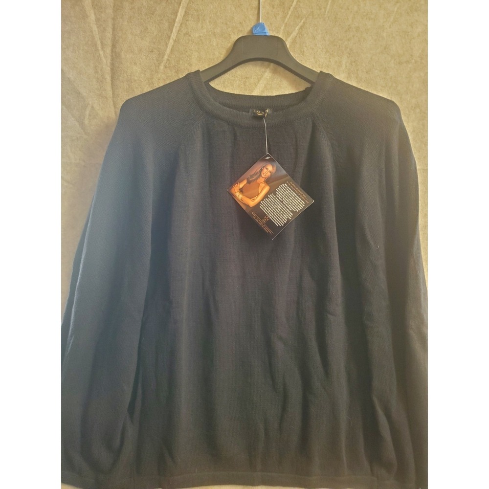 IMAN Global Chic‎ Black Poncho
